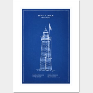 Minots Ledge Lighthouse - Massachusetts - AD Posters and Art